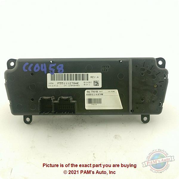 Used A/C Selector Switch fits: 2014 Jeep Compass w/AC w/o automatic temperature