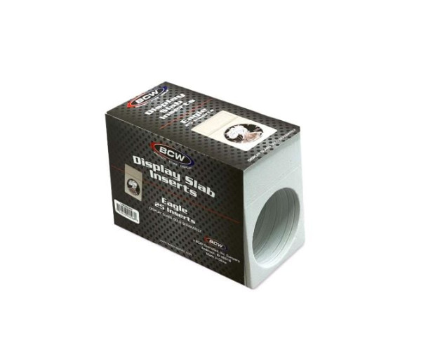 BCW (Brand New) 25 Count - Silver Eagle Display Slab Insert - White Foam Insert