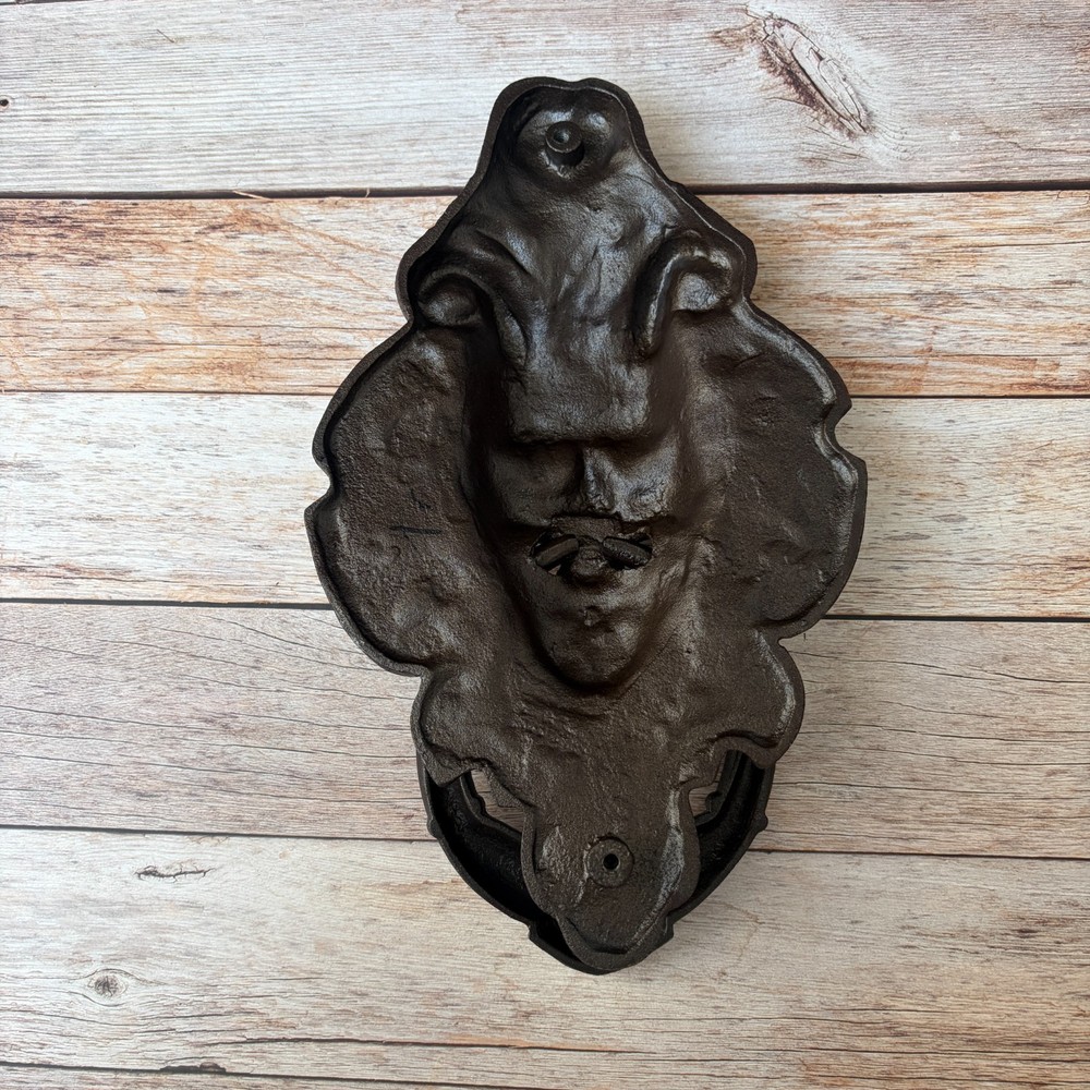 Cast Iron Devil Face Large Door Knocker Handle Pull – Rustic Farmhouse decor