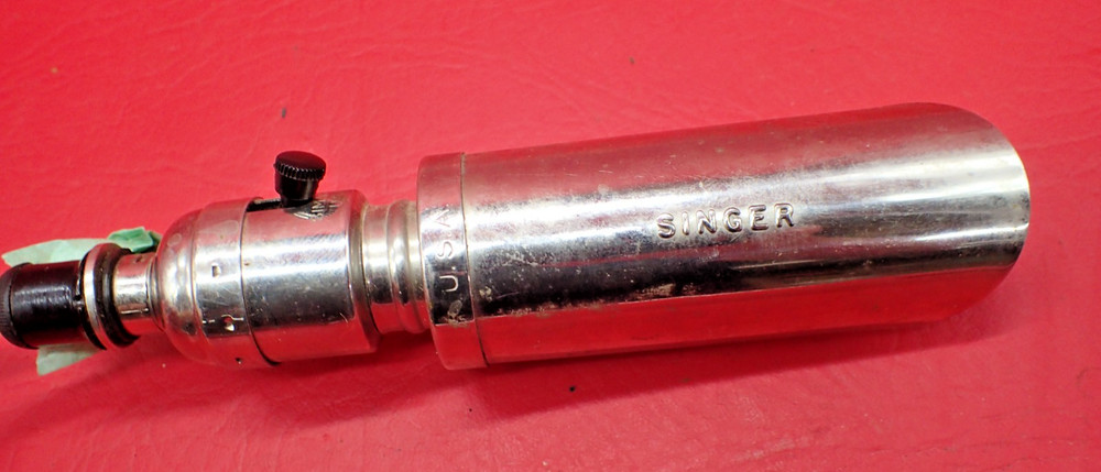 Vintage Original Singer Sewing Machine CHROME Work Light # 85
