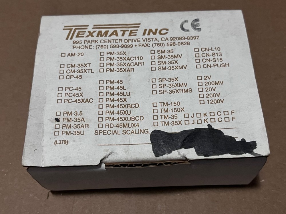 New Texmate Inc. PM-35A Function Dedicated Panel Meter New TEXMATE PM-35A