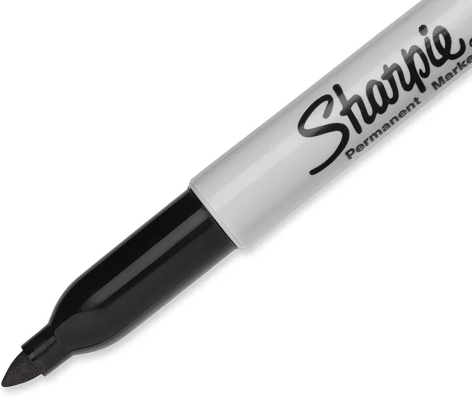 Sharpie Permanent Markers, Fine Point, Black, 5 Count