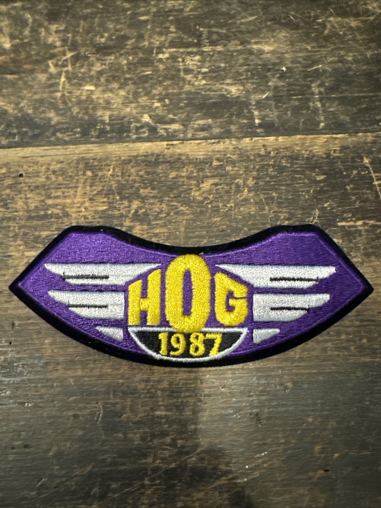 Vintage Authentic Vest Patch Harley Davidson Owner's Group 1987 HOG Patch NEW