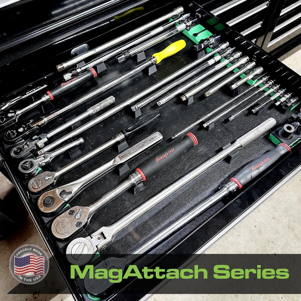 MagAttach Ratchet Organizer Kit (3 Piece Set (2-Pack), Grey/Black)