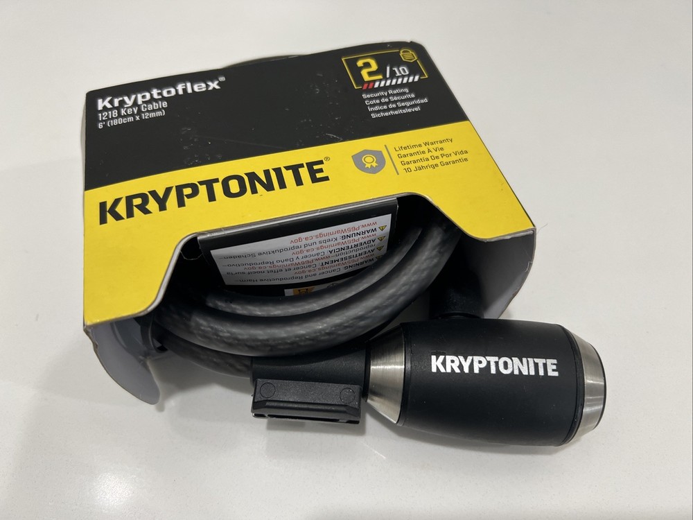Kryptonite 6' KryptoFlex 1218 Key Cable Six Foot Cable Length