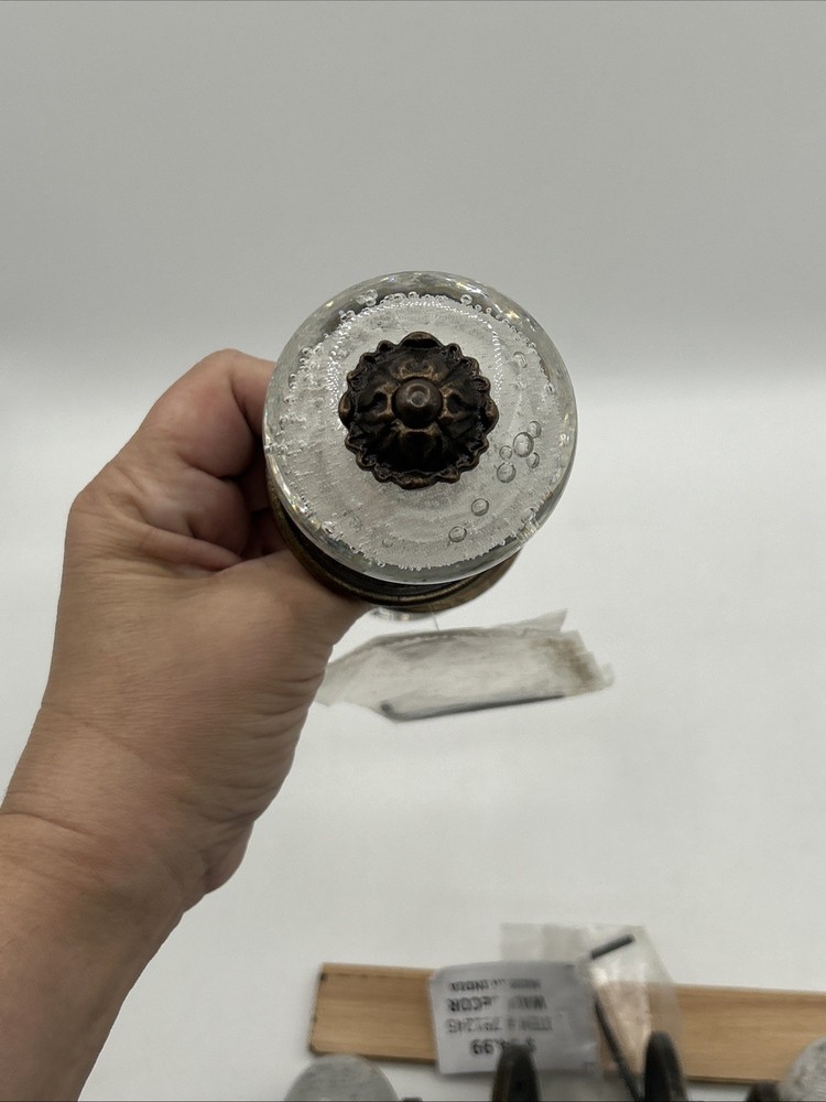 TWO Bubble Glass Knob Pull Decorative Door Knobs Hardware by Hobby Lobby