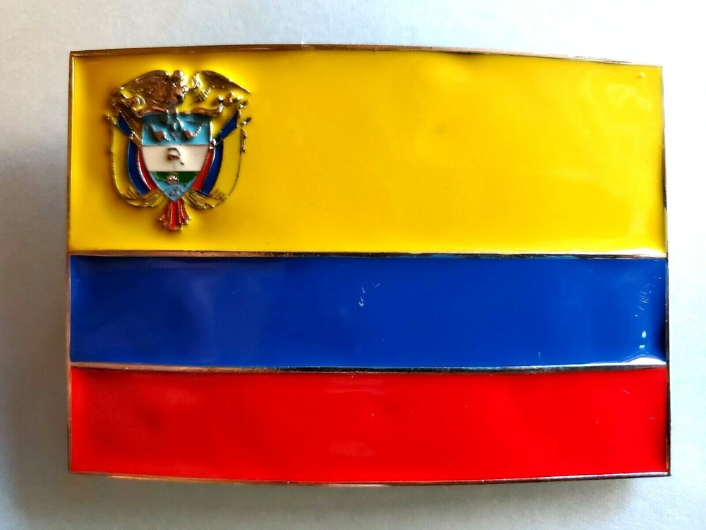 EQUADOR Flag Epoxy buckle . NEW!