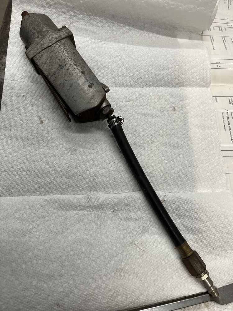 Air Tool Antique Nut Driver W/ Long Hose Used