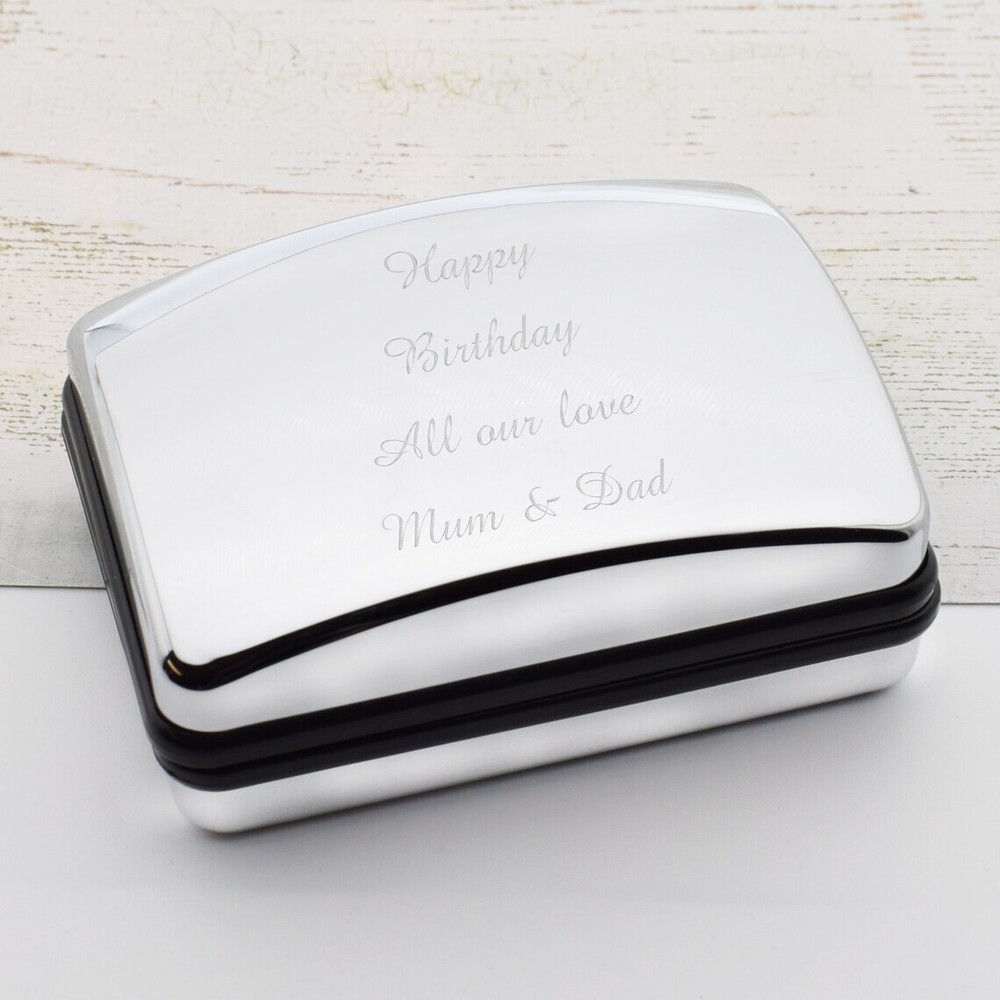 Cat Cufflinks Presented in a Personalised Engraved Box