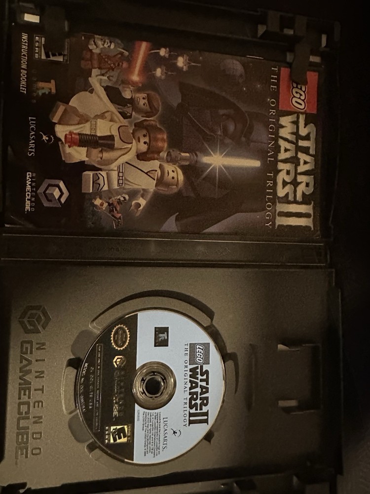 Nintendo GameCube Silver Console With Cables + Controller + 2 Games