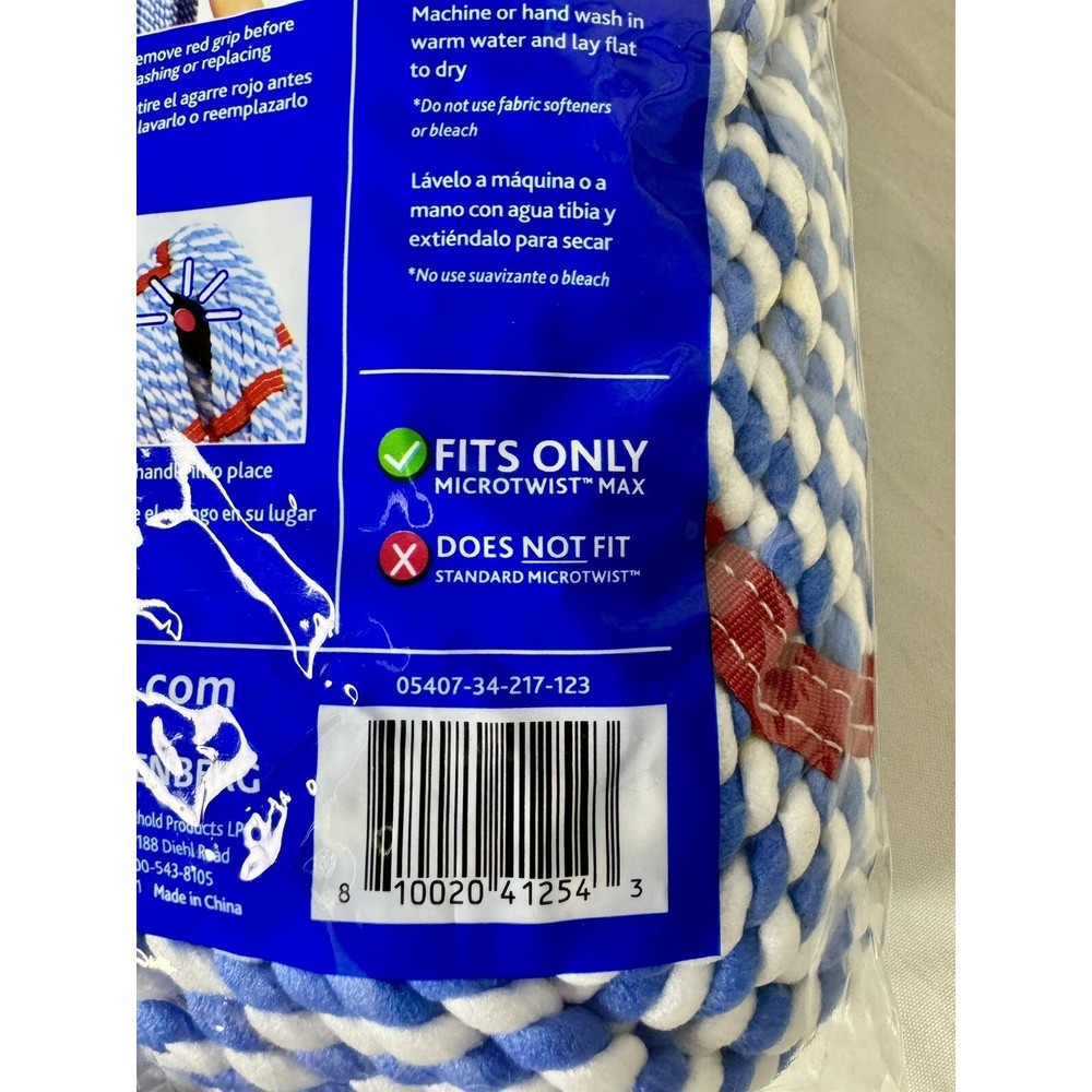 New Sealed O-Cedar MicroTwist MAX Mop Refill Microfiber Replacement Head 161254