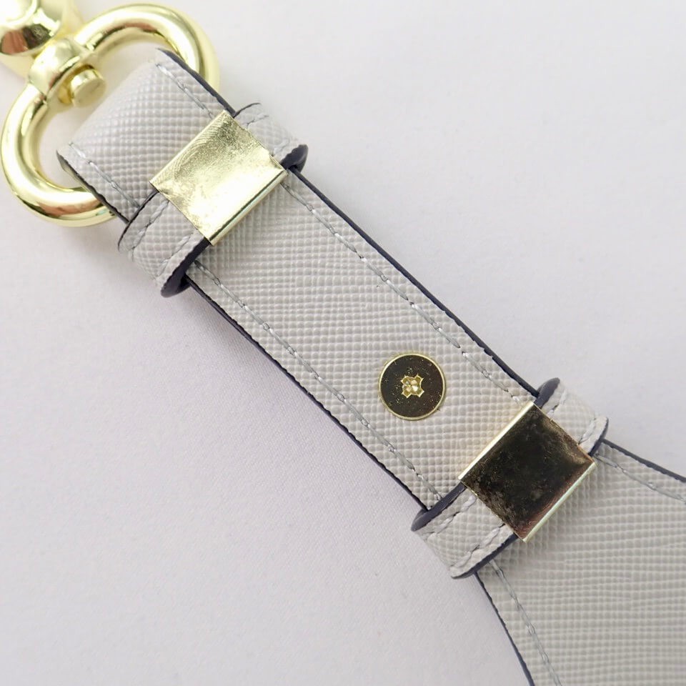 Leather Studded Strap (Light Gray) - Free Shipping