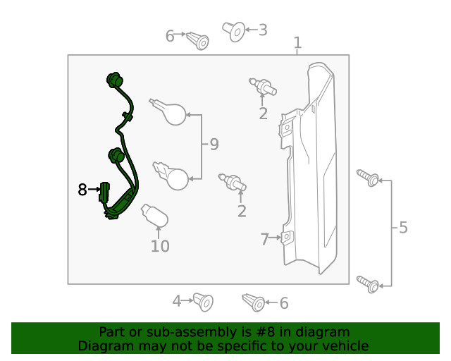 Genuine Ford Tail Light Socket CK4Z13410A