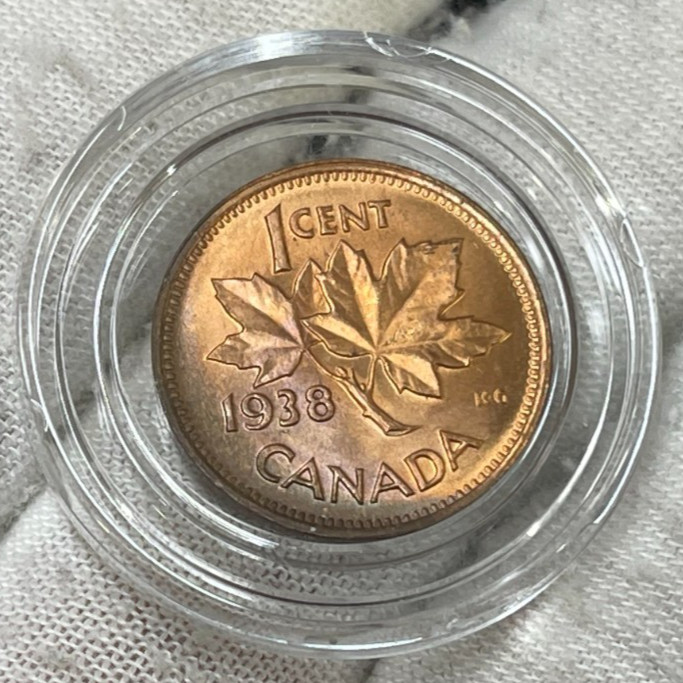1938 Canada One Cent Coin Excellent Condition