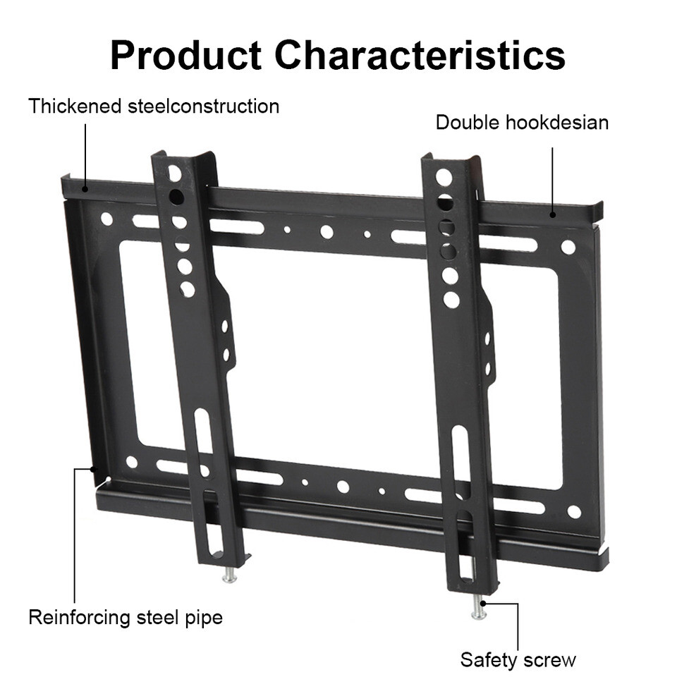 TV WALL MOUNT Fixed Full Motion BRACKET VESA（14-42“) 55lbs Loading Capacity
