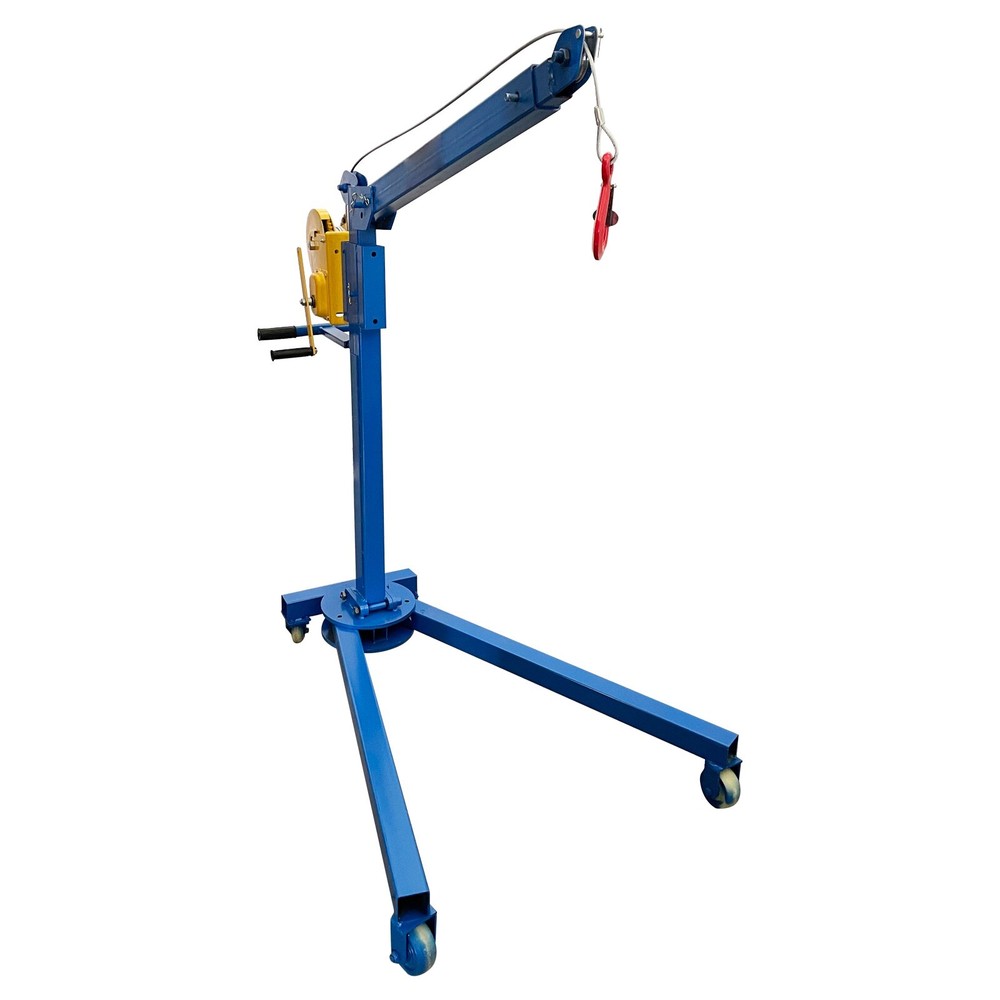 Small Folding Crane Manual Portable Lifting Machine Elevator Max 1100LBS
