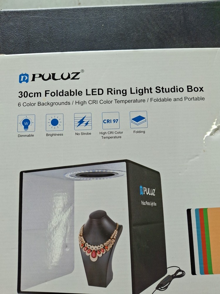 PULUZ 30cm Foldable LED Ring Light Studio Box *A1