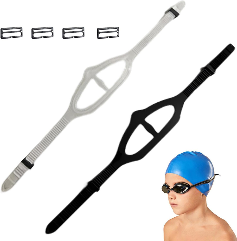2Pcs Universal Silicone Mask Strap Replacement Scuba-Mask Strap, Swimming Goggle