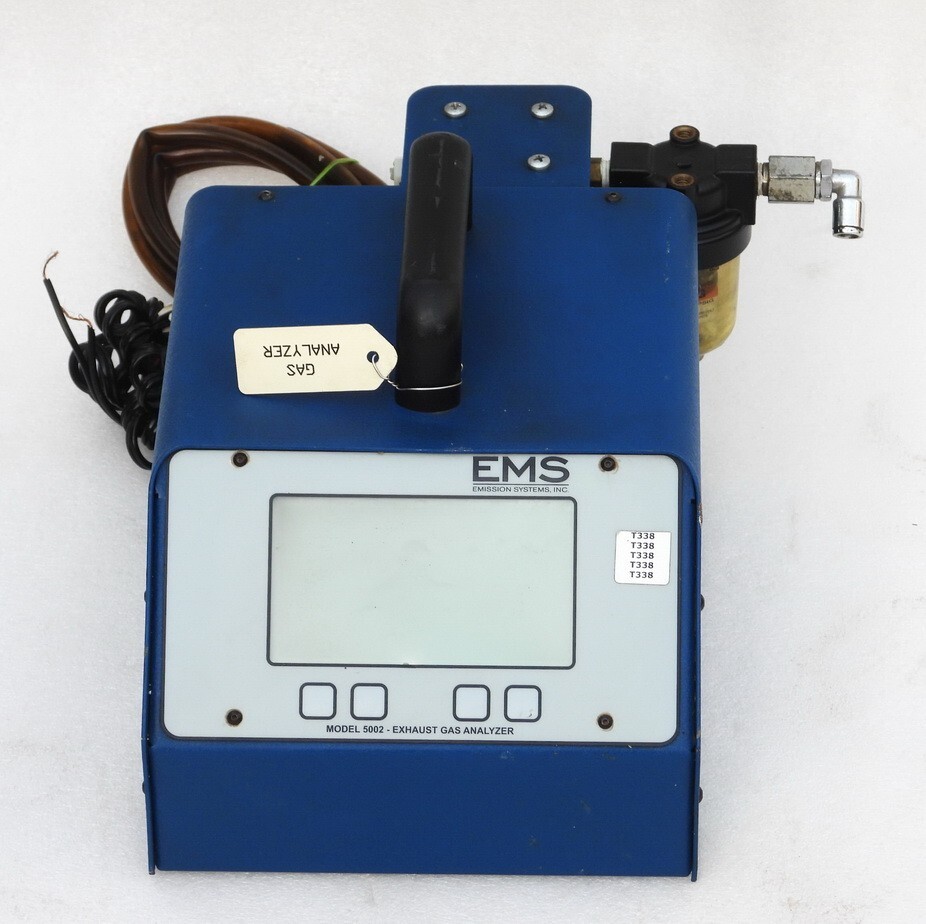 EMS EMISSIONS SYSTEM INC MODEL 5002 DIGITAL DISPLAY EXHAUST GAS ANALYZER