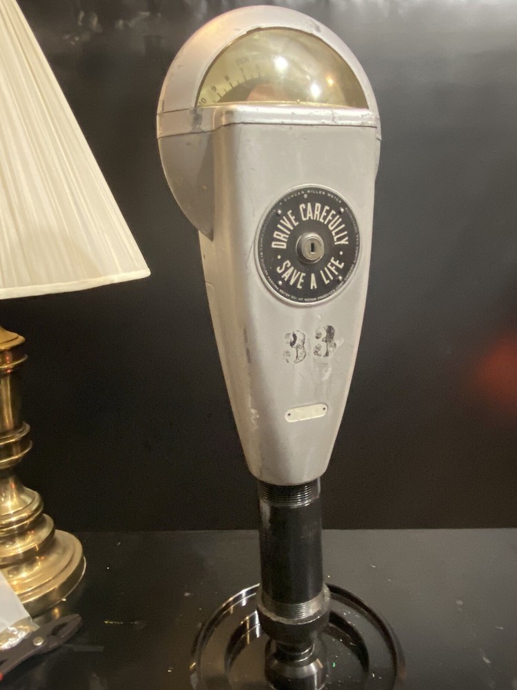 Vintage Gray Duncan 60 Parking Meter And Key, Working