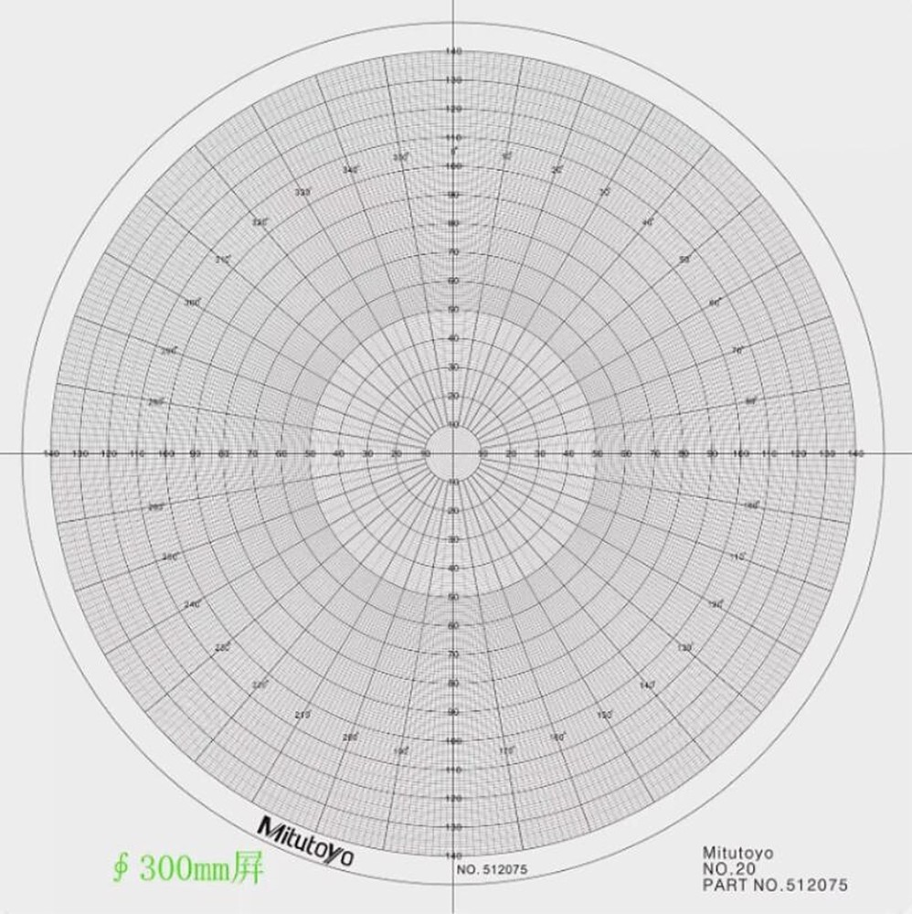 Optical Comparator Chart For Profile Projector Overlay Chart For Mitutoy 512075