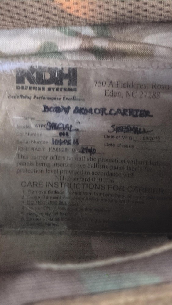 KDH Defense Systems ATPC SPECIAL Adjustable Nylon Multicam Carrier large