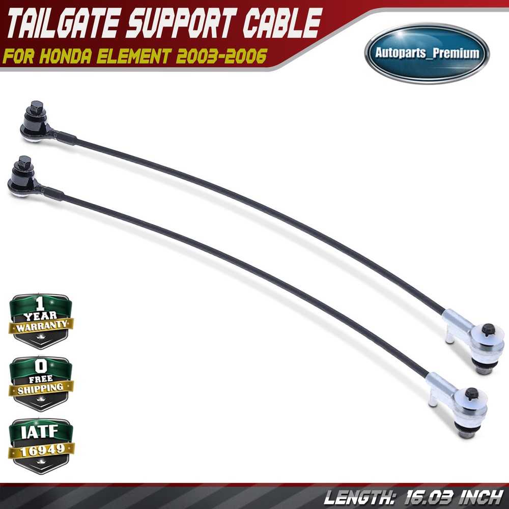 2x Rear Left & Right Tailgate Support Cable for Honda	Element 2003-2006 16.03 in
