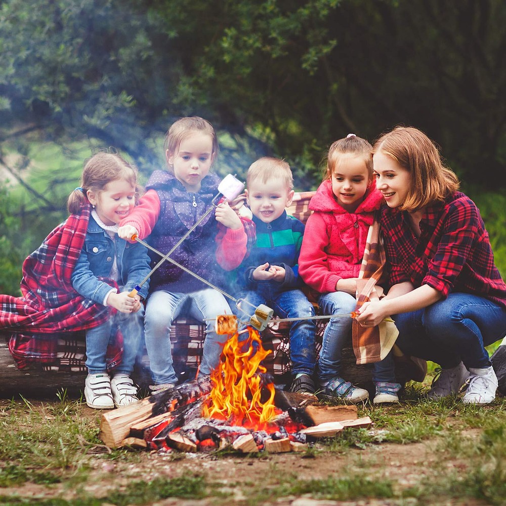 Marshmallow Roasting Sticks Smores Sticks for Open Fire Pit Campfire Camping