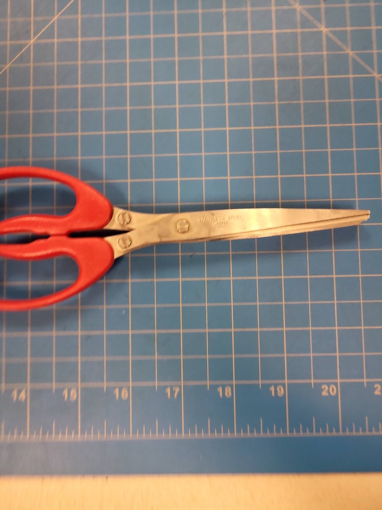 Stainless Steel Herb Scissors 5 Blade Multi Cut Kitchen Shears Red Handle