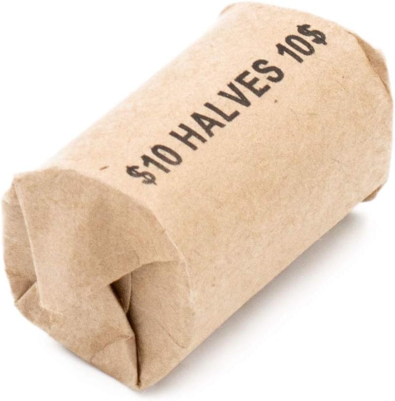 Half Dollar Flat Coin Wrappers, Solid Bundle of 10
