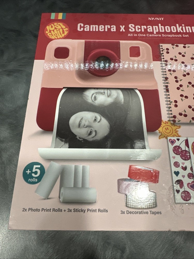 MVMT Camera and Scrapbook Bundle, Cherry, NEW, Scrapbooking Starter Kit
