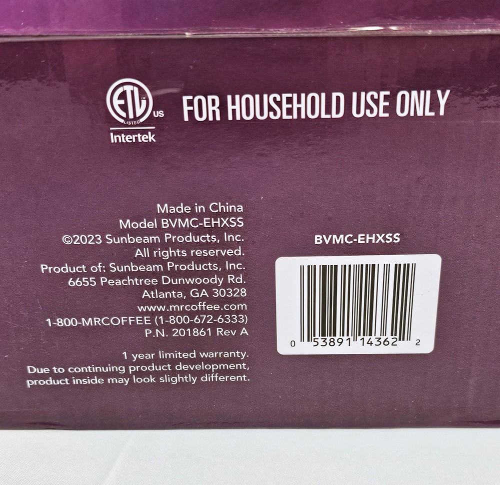 NEW Open Box Mr Coffee 12 Cup Programmable Coffee Maker Rapid Brew Stainless