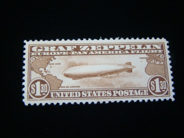 U.S. Scott #C14 Mint Never Hinged O.G. Zeppelin $575.00 SCV Nice!