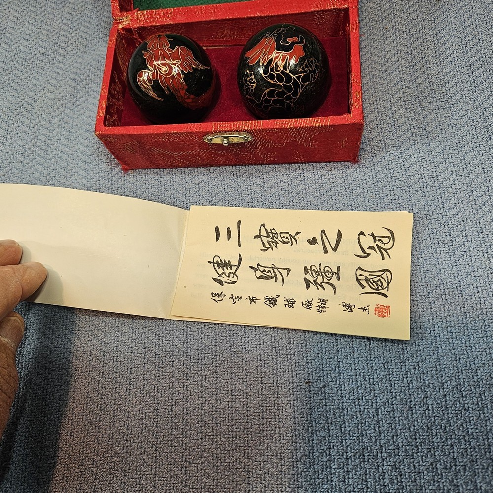 Baoding Iron Ball Direction Exercise For Stress Relief Chiming China Box manual