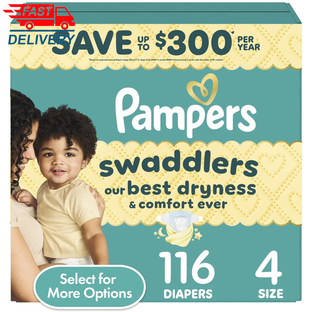 Swaddlers Diapers, Size 4, 116 Count (Select for More Options)