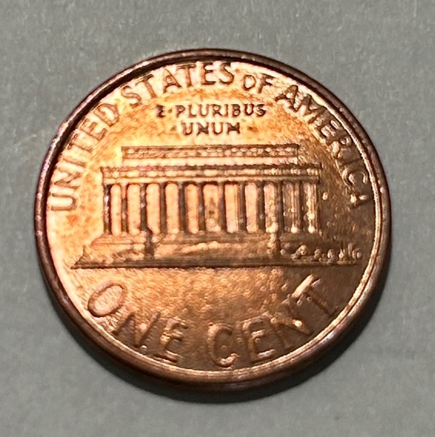1994d d over d penny repunched 2.5g