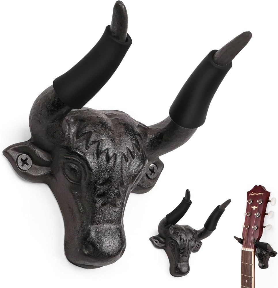 Adowes Guitar Wall Mount 2 Pack, Hanger Cast 2 Rust