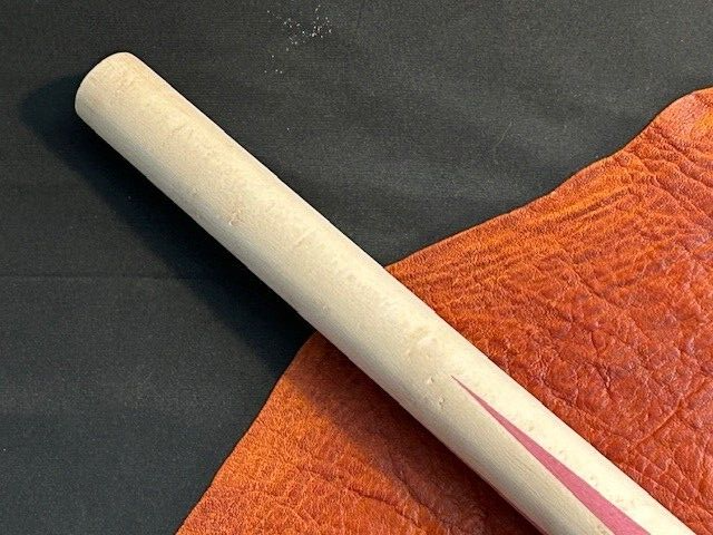 TNT Over Sized Full Splice Pool Cue Blank. Stabilized Dyed Red Maple into Maple