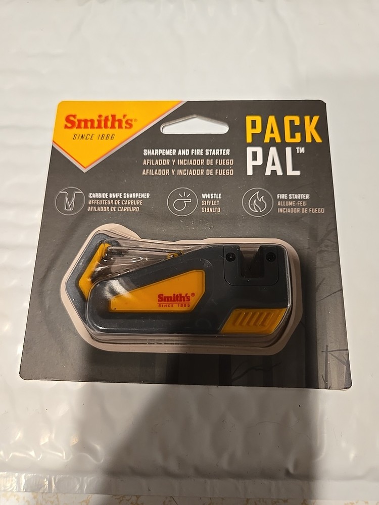 Smith's Pack Pal Survival Multi-Tool Fire Starter Sharpener Whistle 50538