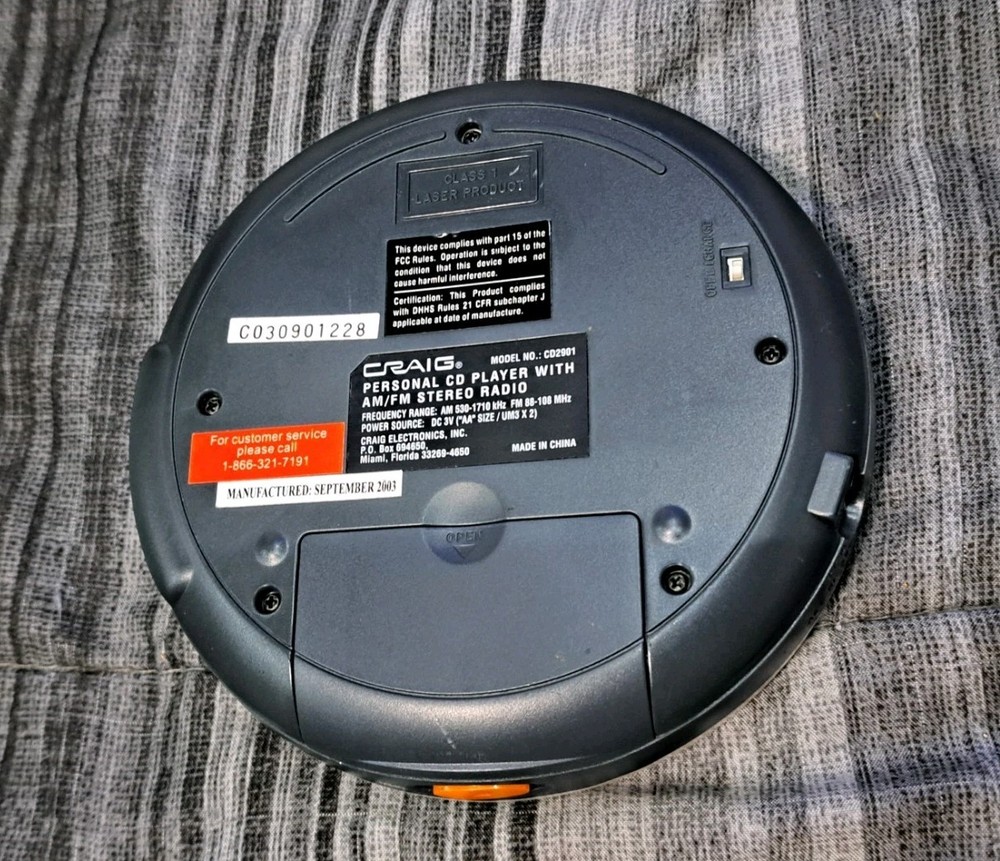 Craig CD Player Radio Model CD2901 WORKS READ DESCRIPTION PLEASE