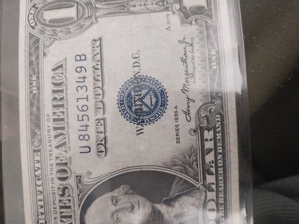 1935 One Dollar Silver Certificate-Uneven Borders-Is This a Misalignment Error?