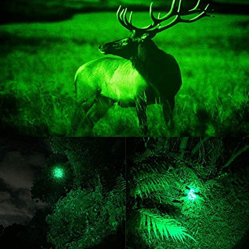 WINDFIRE Green Light LED Flashlight Super Bright Zoomable