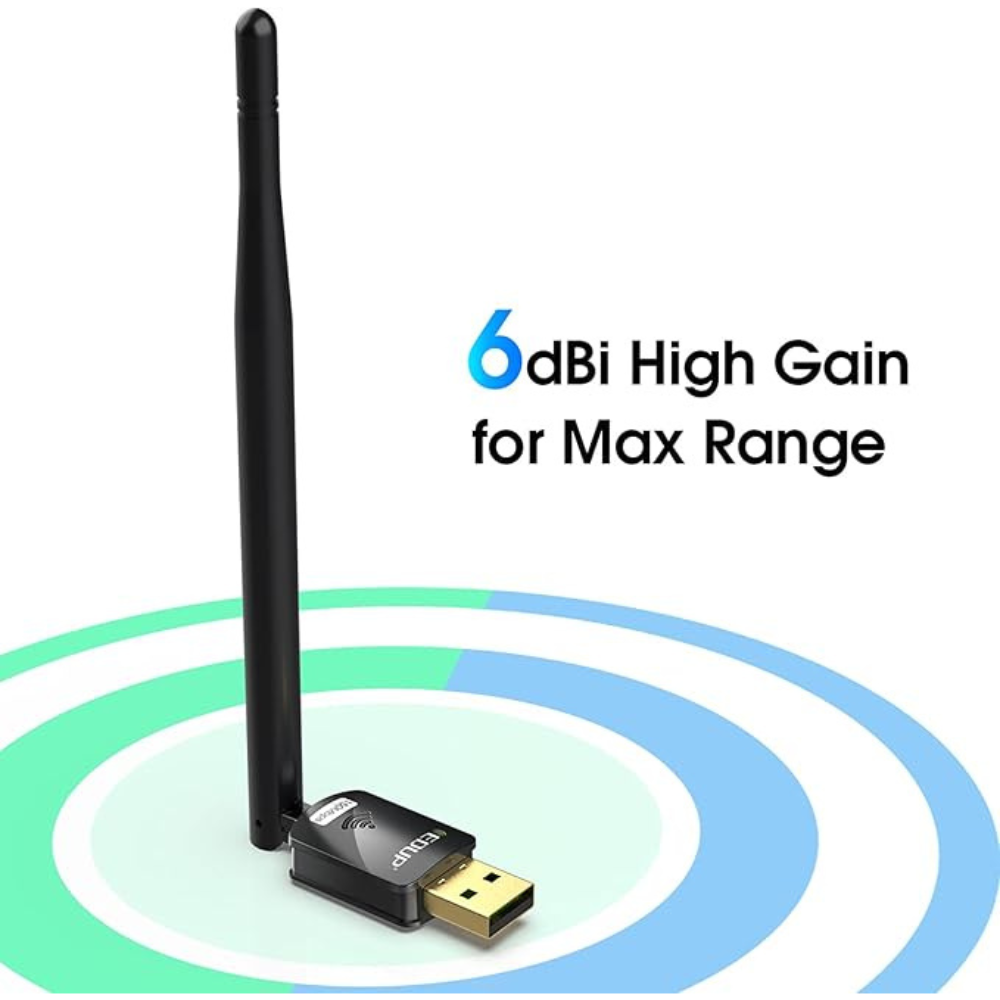 USB WIFI ADAPTER for PC Computer Wireless Network Dongle High Gain Antenna.