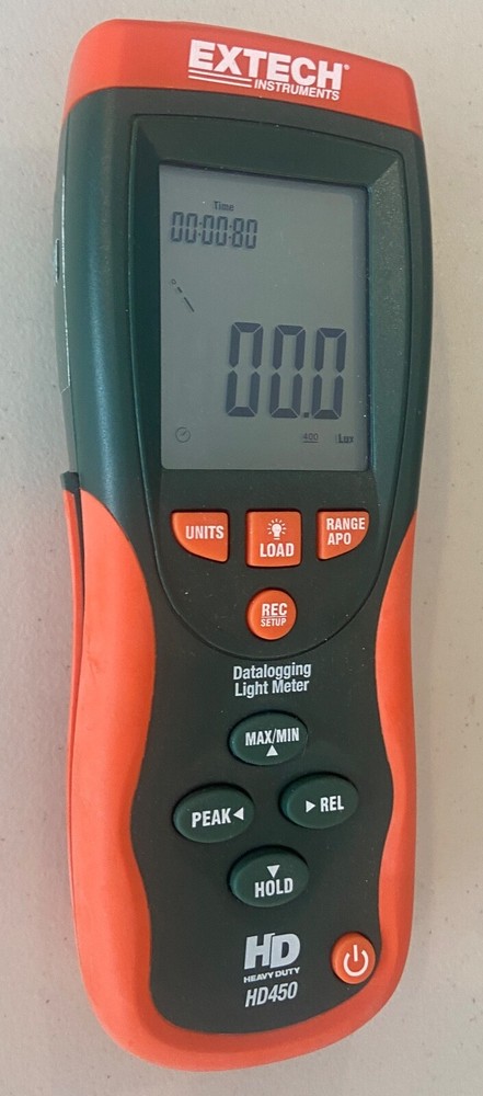 EXTECH HD450 Light Meter Heavy Duty, With PC Interface In Case - Excellent