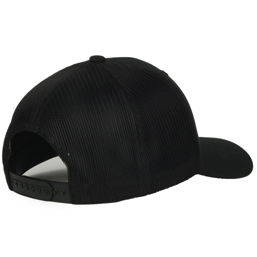 Realtree Men's Logo Black Snap-Back Closure Adjustable Mesh Back Trucker Hat Cap