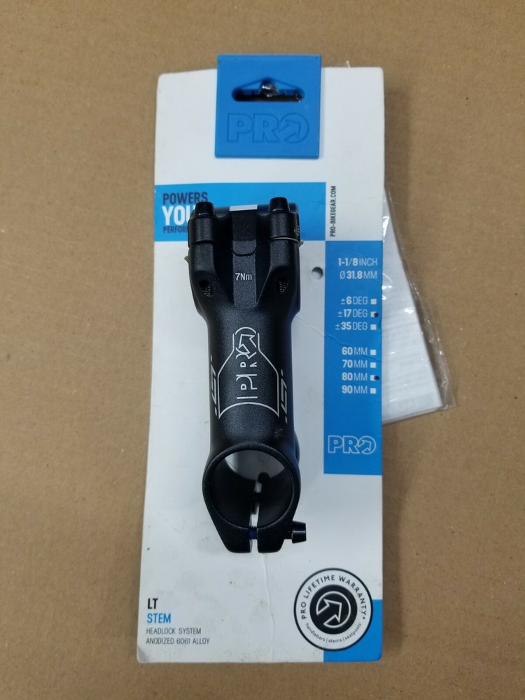 PRO LT Alloy Stem 80x31.8 mm + -17 °