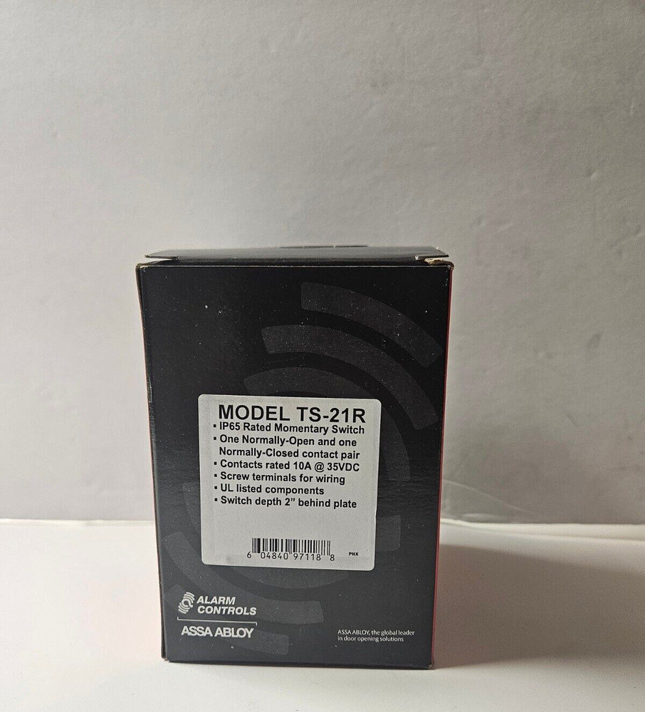 Alarm Controls TS-21R Request to Exit Station with Red Push Button NEW