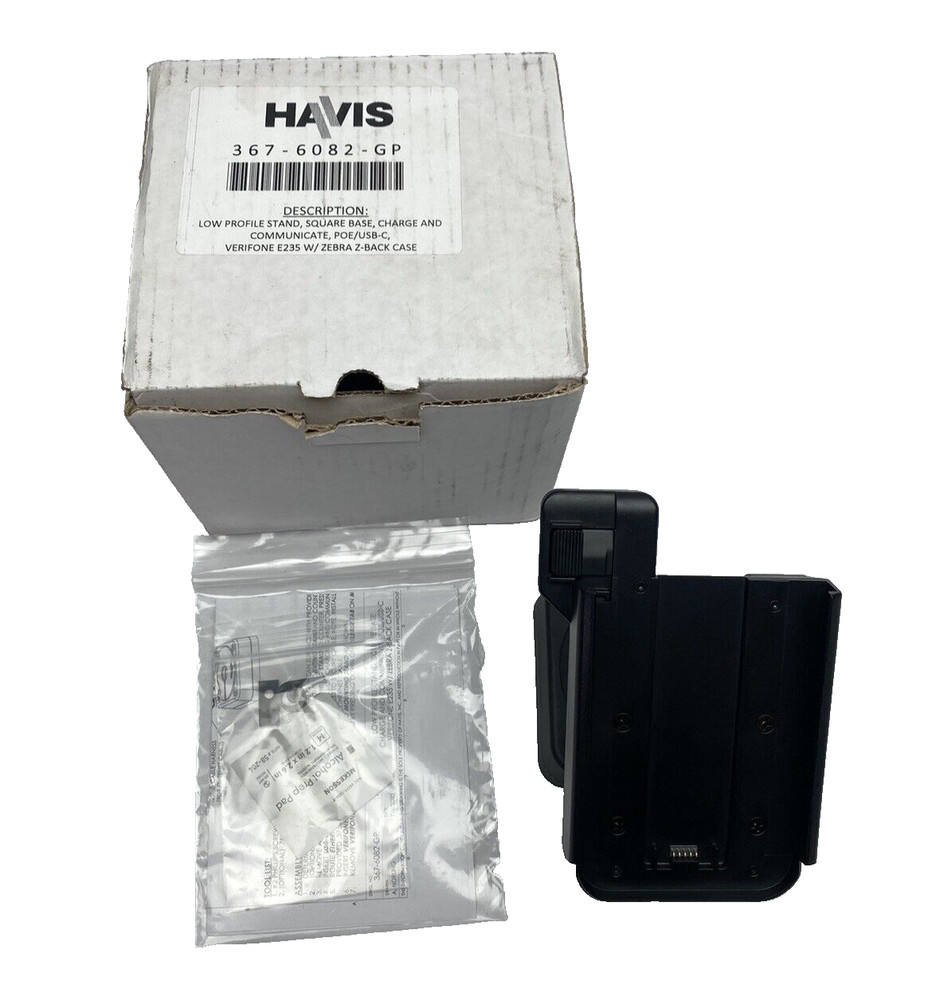 367-6082-GP HAVIS, Low Profile Stand Base, Charge And Communicate, POE, USB-C...