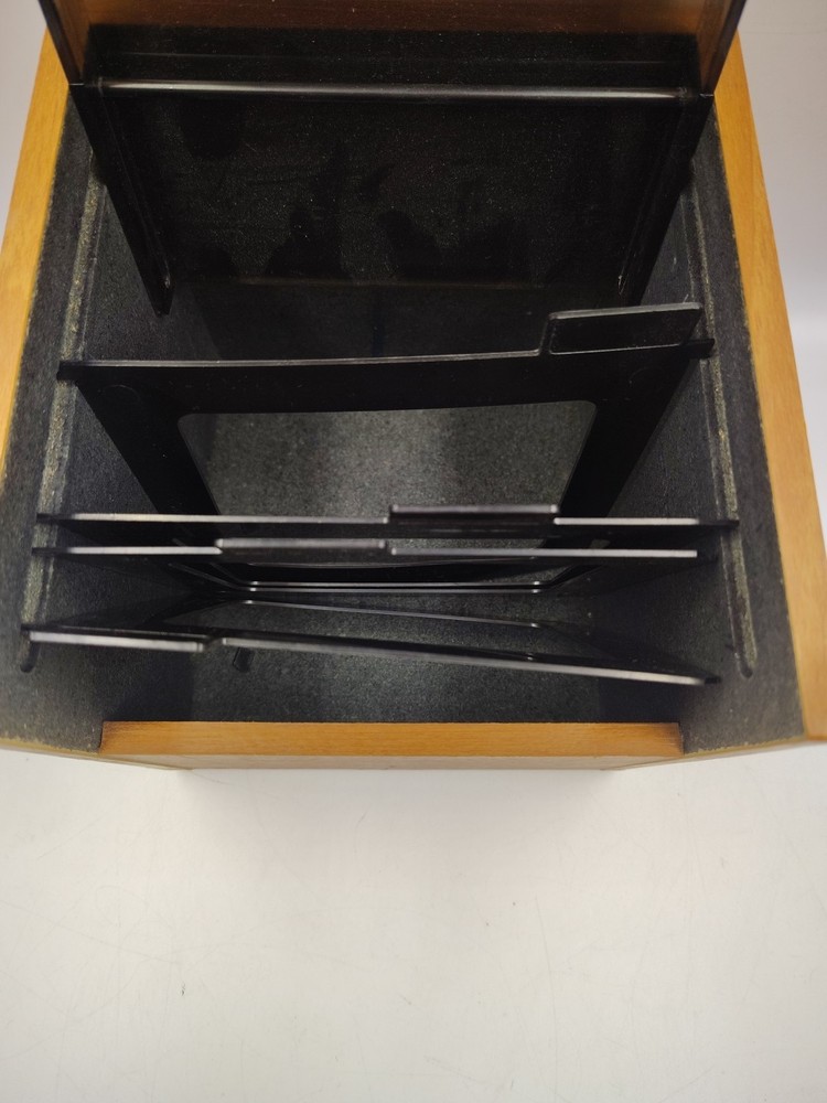 Vintage Computermate Wood-Grain Floppy Disk Organizer