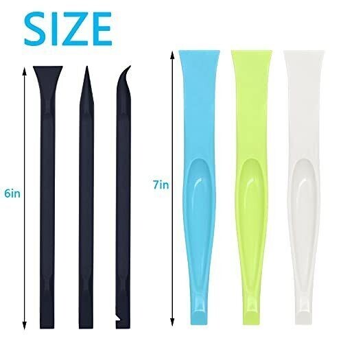 Plastic Scraper Tool Carbon Fiber Multi-Purpose Scraper Non-Scratch 6PC Pack